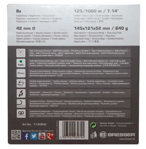 foto Prismáticos Bresser Pirsch 8x42,  13