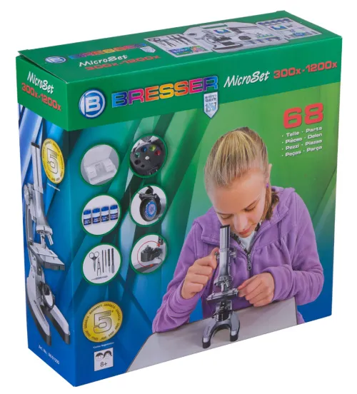 foto Microscopio Bresser Junior Biotar 300–1200x con maleta,  11