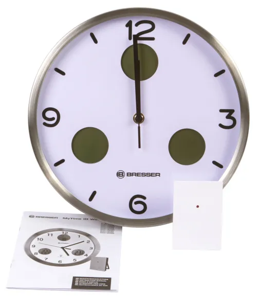 foto Reloj de pared Termo/Higro Bresser Bresser Optus MyTime Bresser MyTime io NX 30 cm, blanco,  7