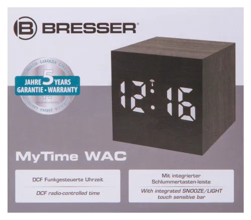 gráfico Despertador de mesa Bresser MyTime WAC, negro,  11