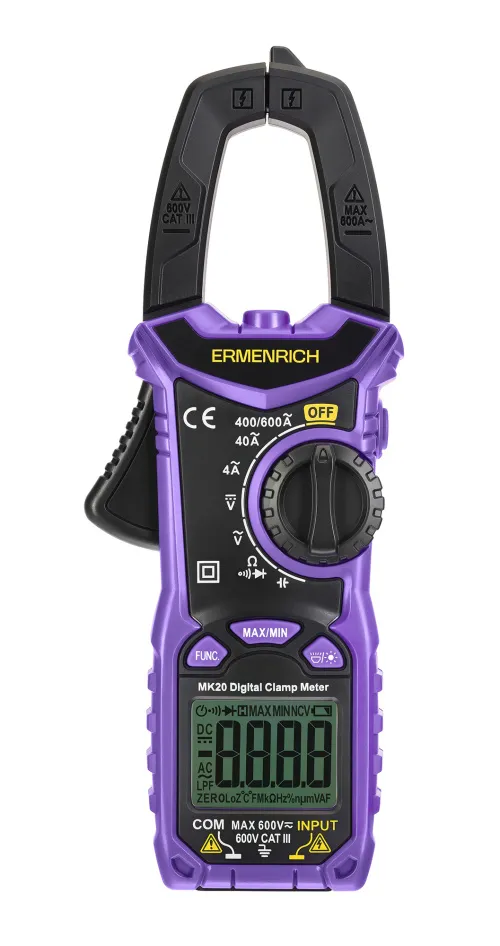 fotografía Amperímetro de pinza digital Ermenrich Ping MK20,  3