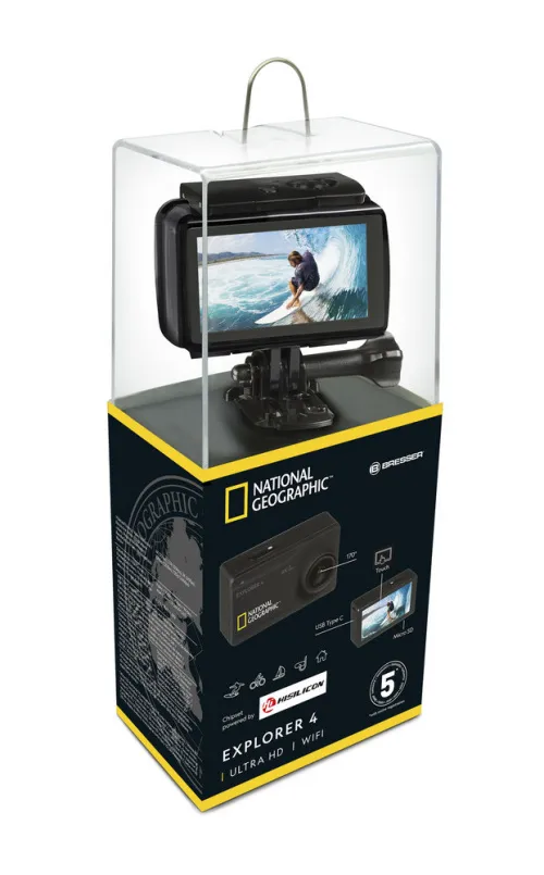 foto Cámara de acción Bresser National Geographic Explorer 4 4K Ultra-HD 170° Wi-Fi,  3