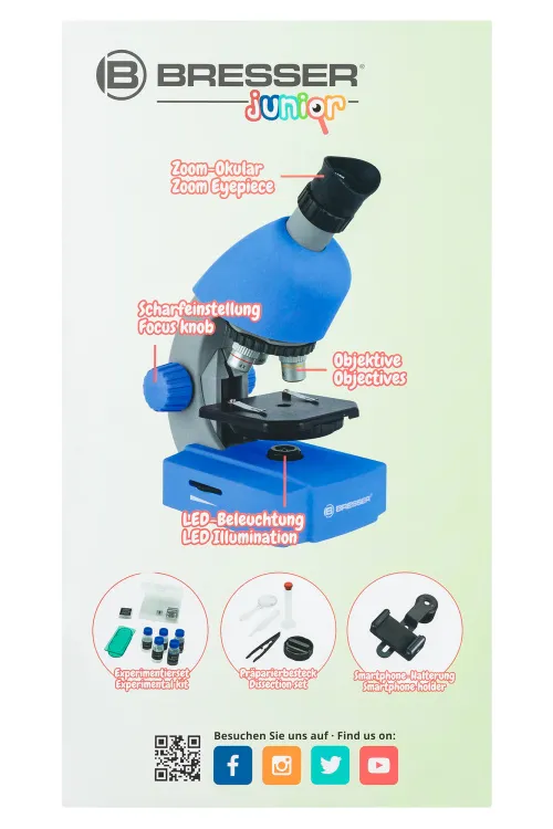 gráfico Microscopio Bresser Junior 40–640x,  13