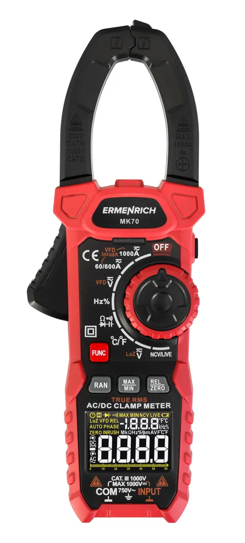 imagen Amperímetro de pinza digital Ermenrich Ping MK70,  3