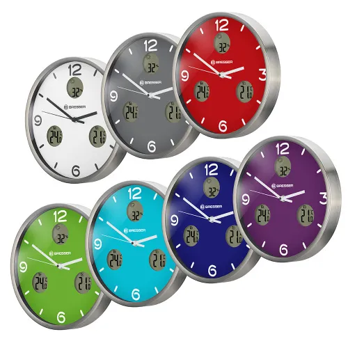 foto Reloj de pared Termo/Higro Bresser Bresser Optus MyTime Bresser MyTime io NX 30 cm, blanco,  12