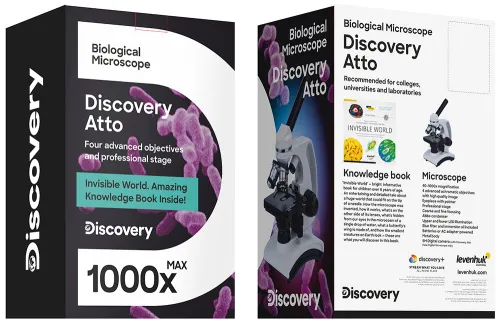 foto Microscopio digital Levenhuk Discovery Atto Polar con libro,  2