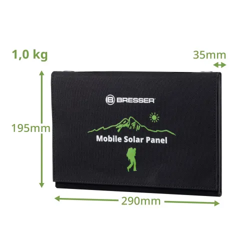 gráfico Cargador solar móvil Bresser de 21 vatios con salida USB,  4