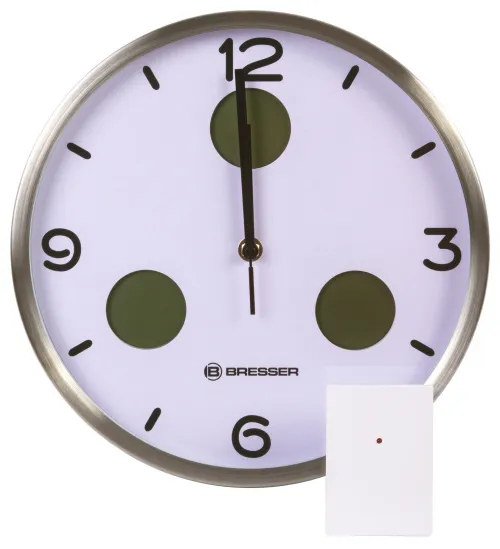 foto Reloj de pared Termo/Higro Bresser Bresser Optus MyTime Bresser MyTime io NX 30 cm, blanco,  2