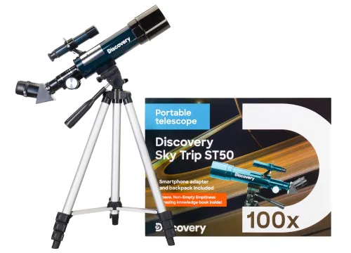 gráfico Telescopio Levenhuk Discovery Sky Trip ST50 con libro,  2