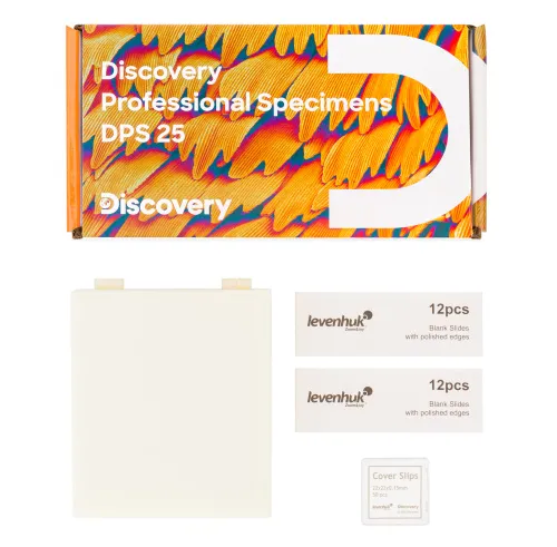 gráfico Set de preparaciones para microscopio Levenhuk Discovery Prof DPS 25. «Biología, Aves, etc.»,  4
