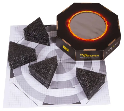 fotografía Filtro solar Sun Catcher de Explore Scientific para telescopios con una apertura de 80–102 mm,  5