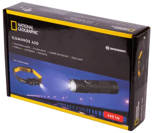 foto Linterna Bresser National Geographic ILUMINOS 450 LED con soporte para la cabeza,  11