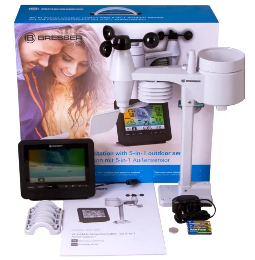 imagen Estación meteorológica Bresser 5 en 1 con Wi-Fi y pantalla a color, negra,  2