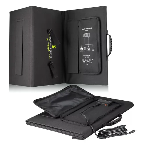 gráfico Cargador solar móvil Bresser de 120 vatios con salida USB,  8