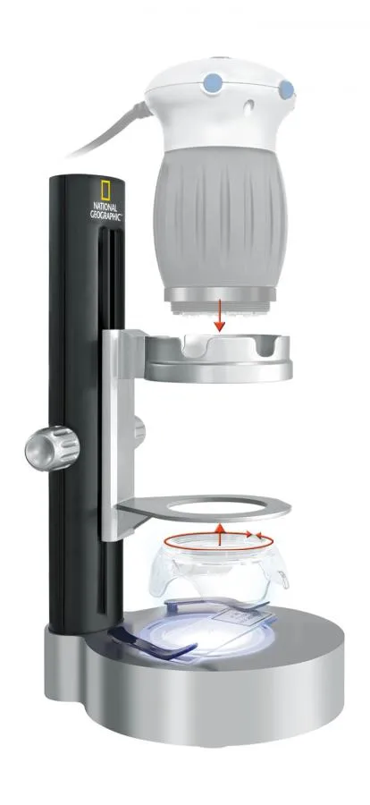 gráfico Microscopio USB digital Bresser National Geographic con pedestal,  2