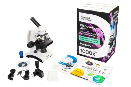 foto Microscopio digital Levenhuk Discovery Atto Polar con libro,  2