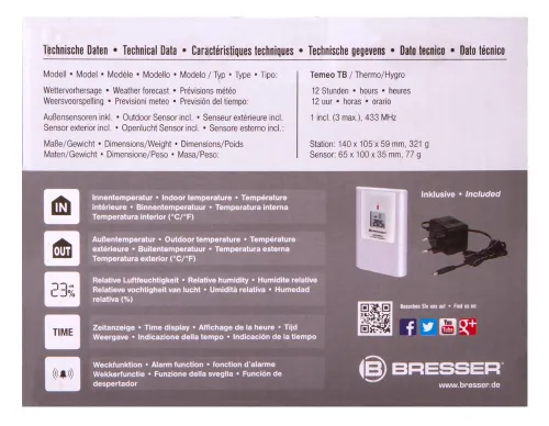 foto Estación meteorológica Bresser Temeo TB RC,  15