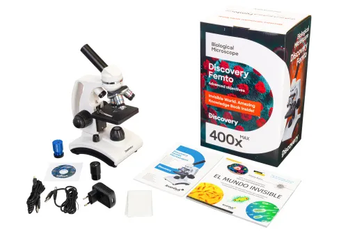 imagen Microscopio digital Levenhuk Discovery Femto Polar con libro,  2