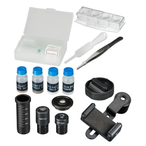 fotografía Microscopio Bresser Junior Biolux SEL 40–1600x con estuche, blanco,  5