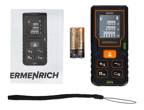 fotografía Medidor láser Ermenrich Reel PLUS GD40, negro,  2