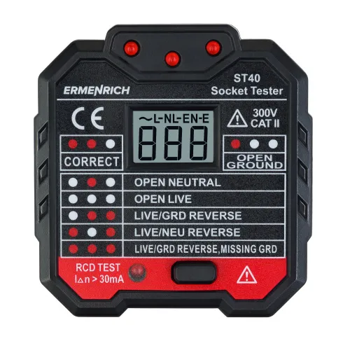 foto Comprobador de enchufes Ermenrich Zing ST40,  2