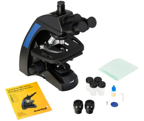 fotografía Microscopio trinocular biológico Levenhuk 870T,  2
