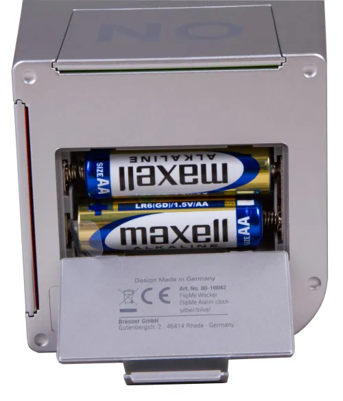 gráfico Despertador de mesa Bresser FlipMe, plata,  9