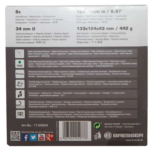 foto Prismáticos Bresser Pirsch 8x34,  13