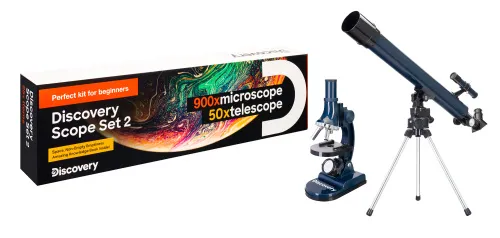 imagen Kit Levenhuk Discovery Scope 2 con libro,  2