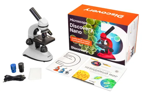 imagen Microscopio digital Levenhuk Discovery Nano Polar con libro,  2