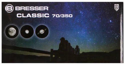 gráfico Telescopio Bresser Classic 70/350 AZ,  14
