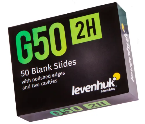 imagen Portaobjetos vacíos de dos cavidades Levenhuk G50 2H, 50 unidades,  7