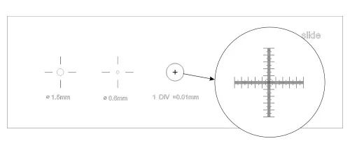 foto Portaobjetos de calibración MAGUS CS5 (XY0,01/0,07/0,15/0,6/1,5),  6