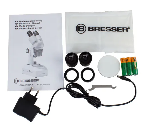foto Microscopio Bresser Researcher ICD LED 20–80x,  10