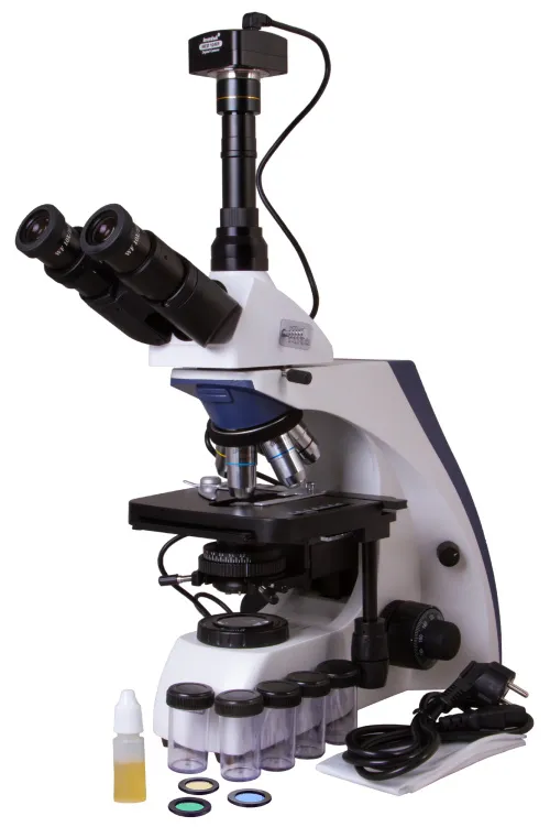 foto Microscopio trinocular digital Levenhuk MED D30T,  2