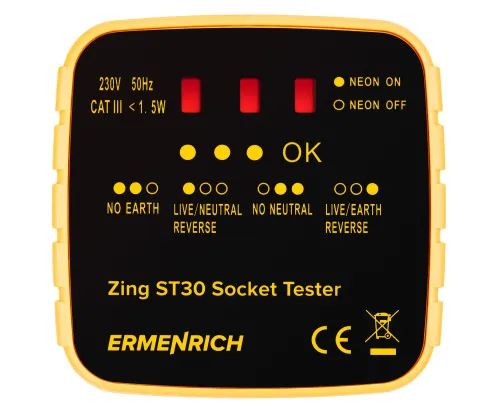 foto Comprobador de enchufes Ermenrich Zing ST30,  2