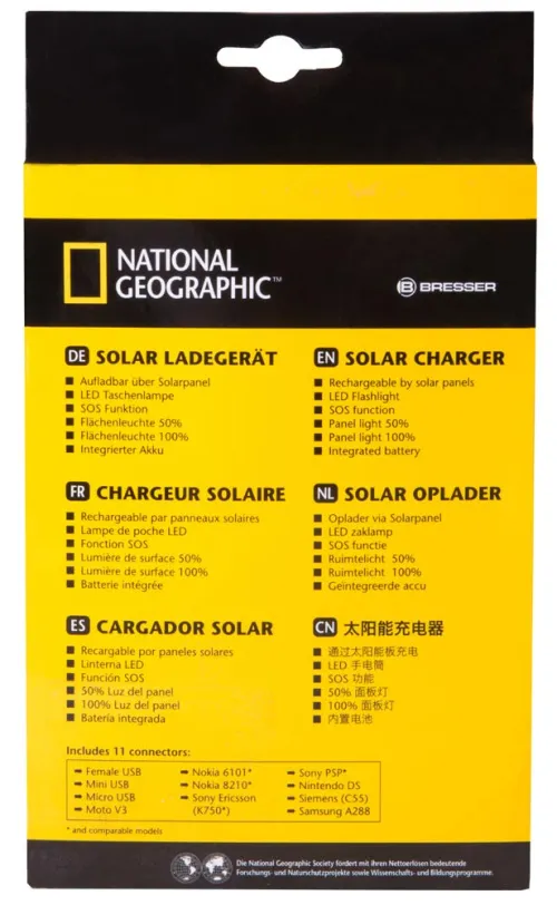gráfico Cargador solar Bresser National Geographic 4 en 1,  10