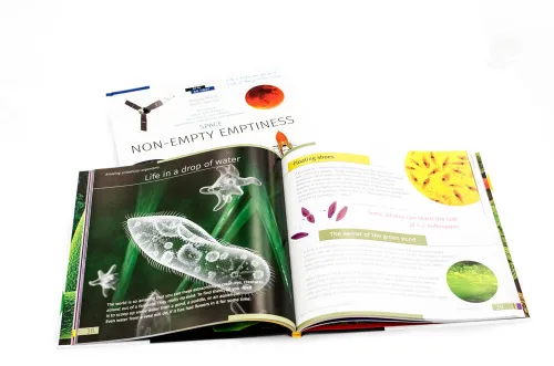 gráfico Libro enciclopédico «Space. Microworld.» (Espacio y microcosmos), edición de dos volúmenes. Tapa dura,  3