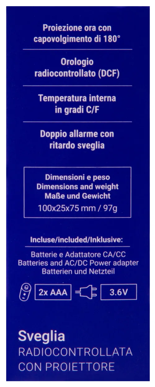 imagen Reloj de proyección digital RC Explore Scientific, negro,  19