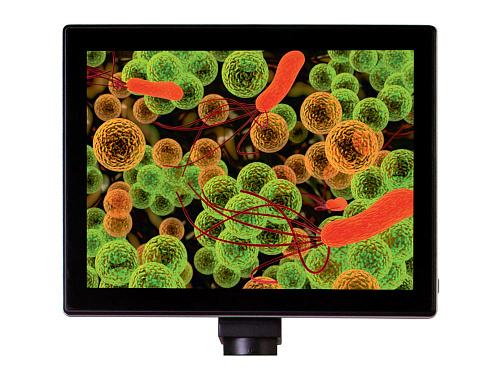 imagen Cámara digital de microscopio Levenhuk MED 5M con pantalla LCD de 9,4 pulgadas